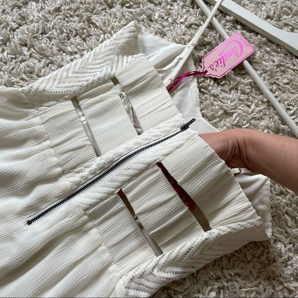 NWT Candie’s White Summer Sleeveless Mini Dress size 5 - Picture 3 of 8